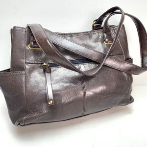 TIGNANELLO Brown Genuine Leather Purse Handbag Bag
